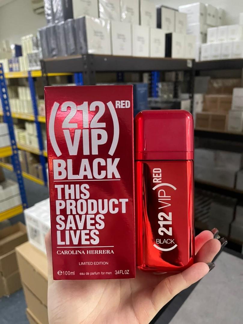 212 VIP RED BLACK THIS PRODUCT SAVES LIVES LIMITED EDITION EDP FOR MEN 100ML Beauty Personal Care Fragrance Deodorants on Carousell