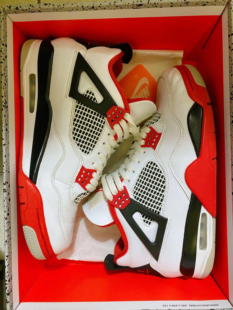 fire red 4s size 10