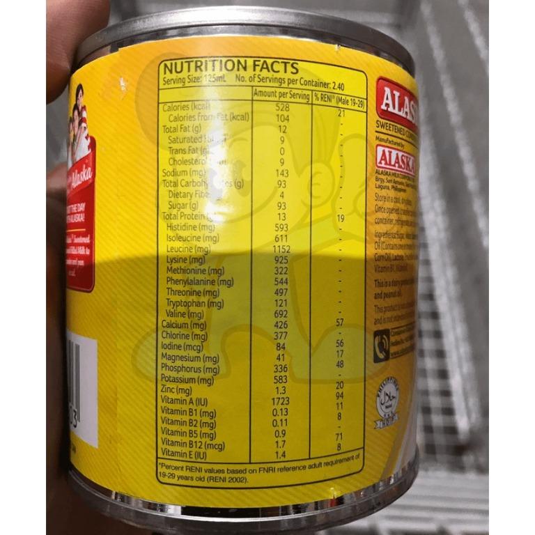Alaska Condensed Milk Nutrition Facts Home Alqu
