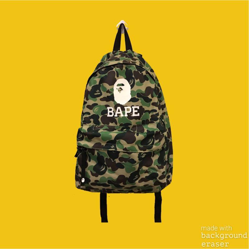 bape checkered backpack
