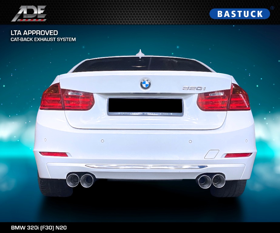BASTUCK LTA APPROVED CATBACK EXHAUST SYSTEM ON BMW 320i (F30) N20, Car