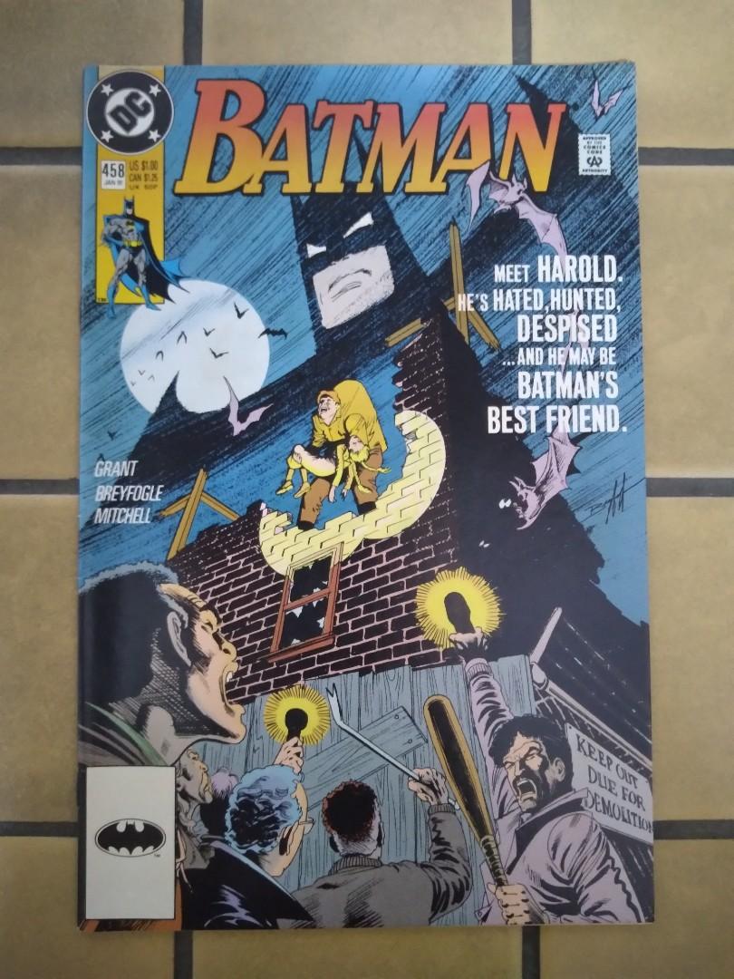 Batman #458 ( Norm Breyfogle - Cover Art) DC Copper Age/Vintage Issue,  Hobbies & Toys, Books & Magazines, Comics & Manga on Carousell