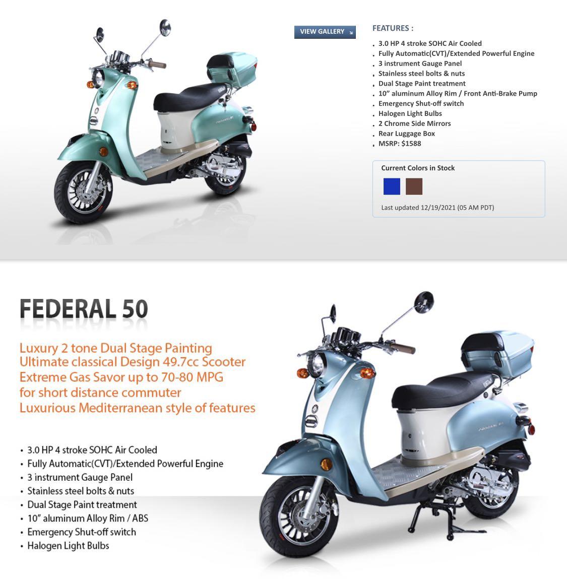 Bms federal best sale 50 scooter