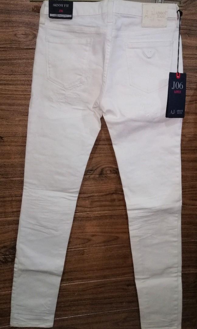 SALE BNWT Armani Jeans white skinny jeans Women s Fashion