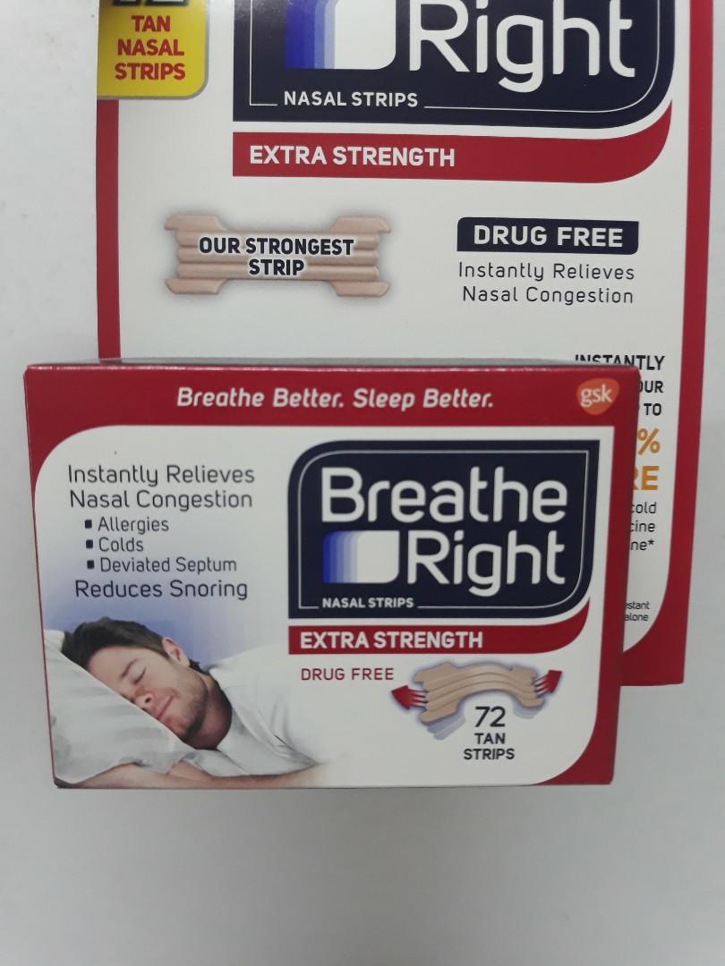 Breathe Right Nasal Strip 1 BOX 72pcs Nasal Congestion/ Sinus