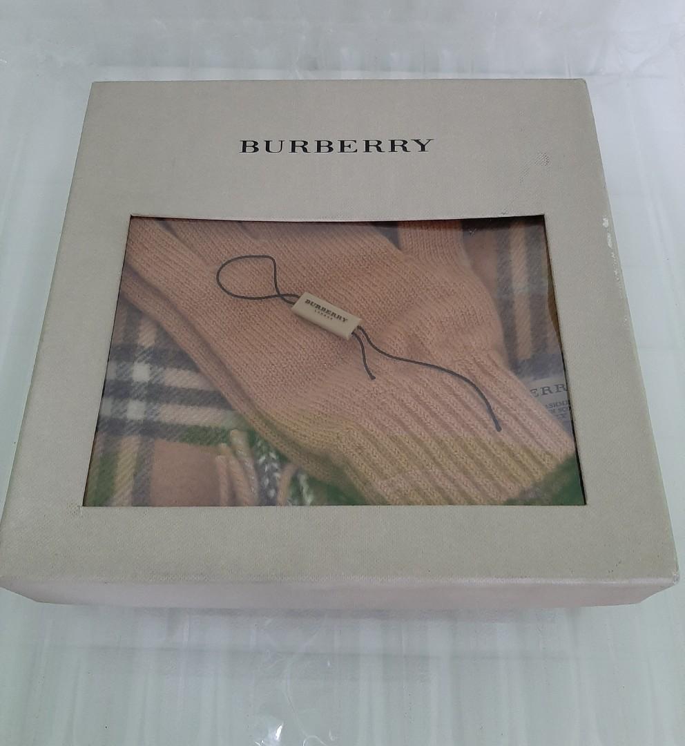 Burberry Cashmere Scarf with gloves Men s Fashion Coats Jackets