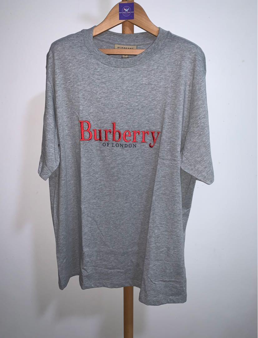Burberry Classic Logo Grey Tee, Men's Fashion, Tops & Sets, Tshirts & Polo  Shirts on Carousell