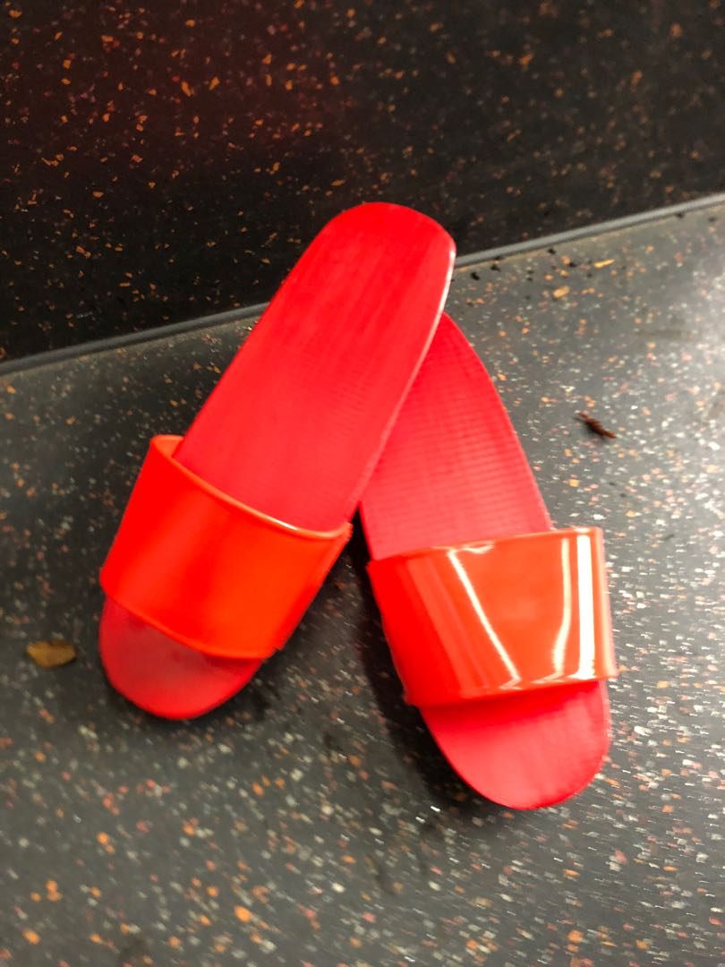 Red wooden clogs outlet