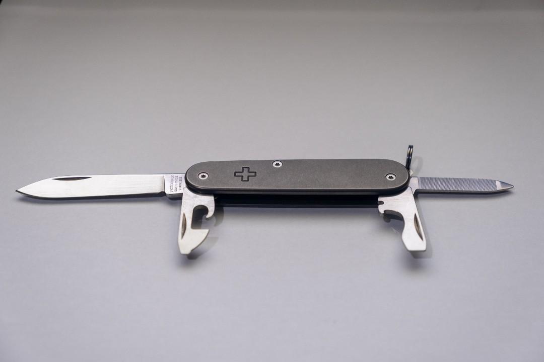 De Custom Forge Cadet Titanium Swiss Army Knife Victorinox Sports