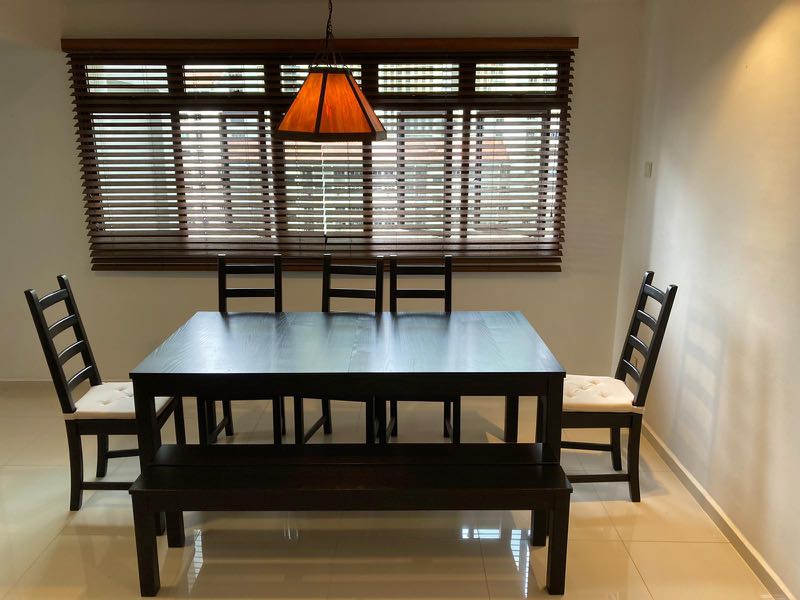 IKEA Dining table set extendable (8 to 10 pax), Furniture & Home Living