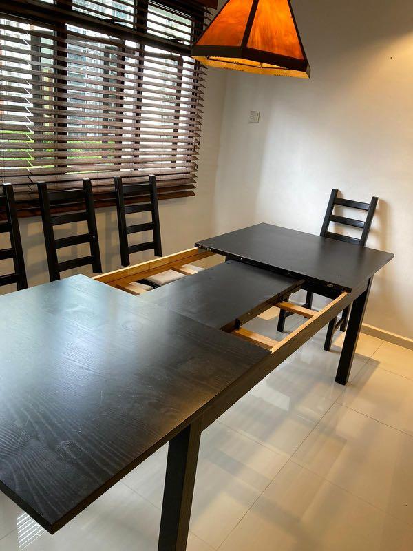 IKEA Dining table set extendable (8 to 10 pax), Furniture & Home Living