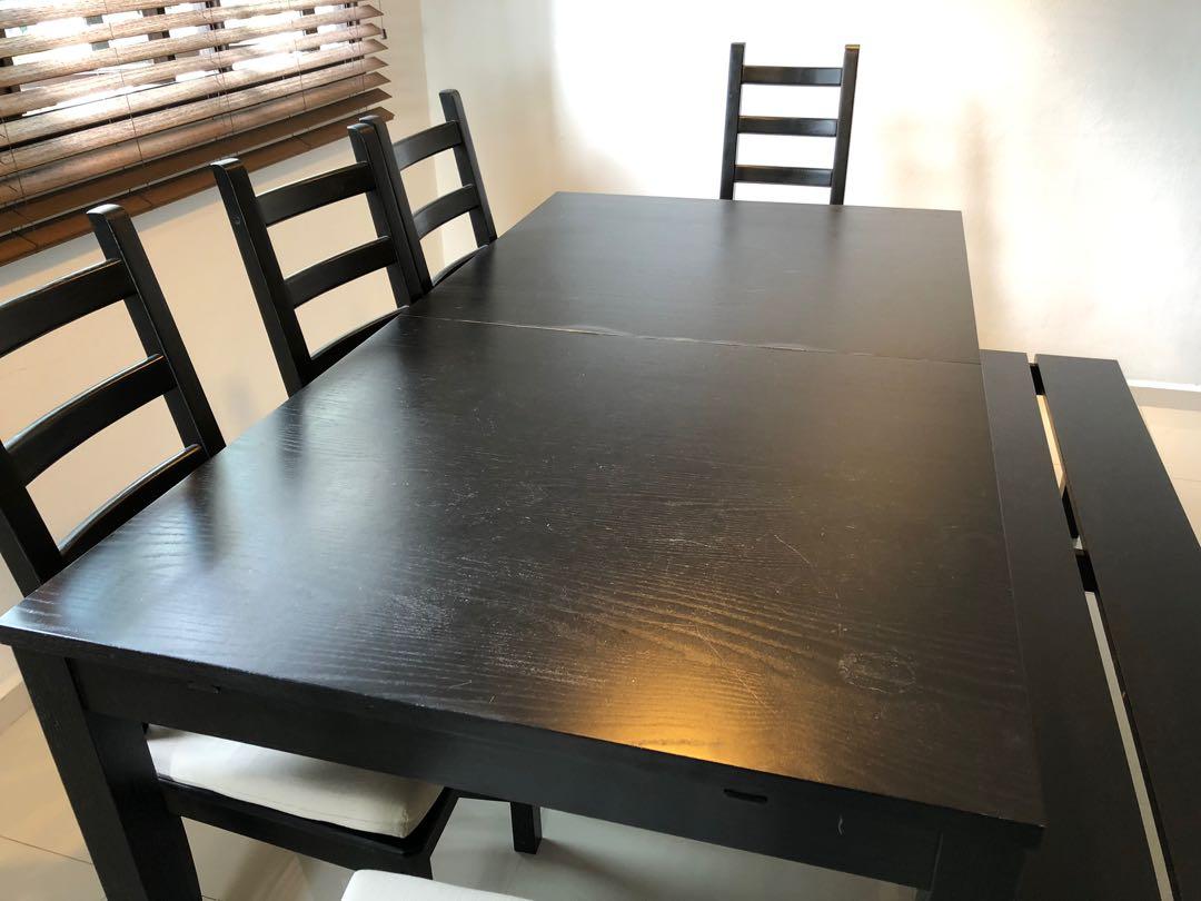 IKEA Dining table set extendable (8 to 10 pax), Furniture & Home Living