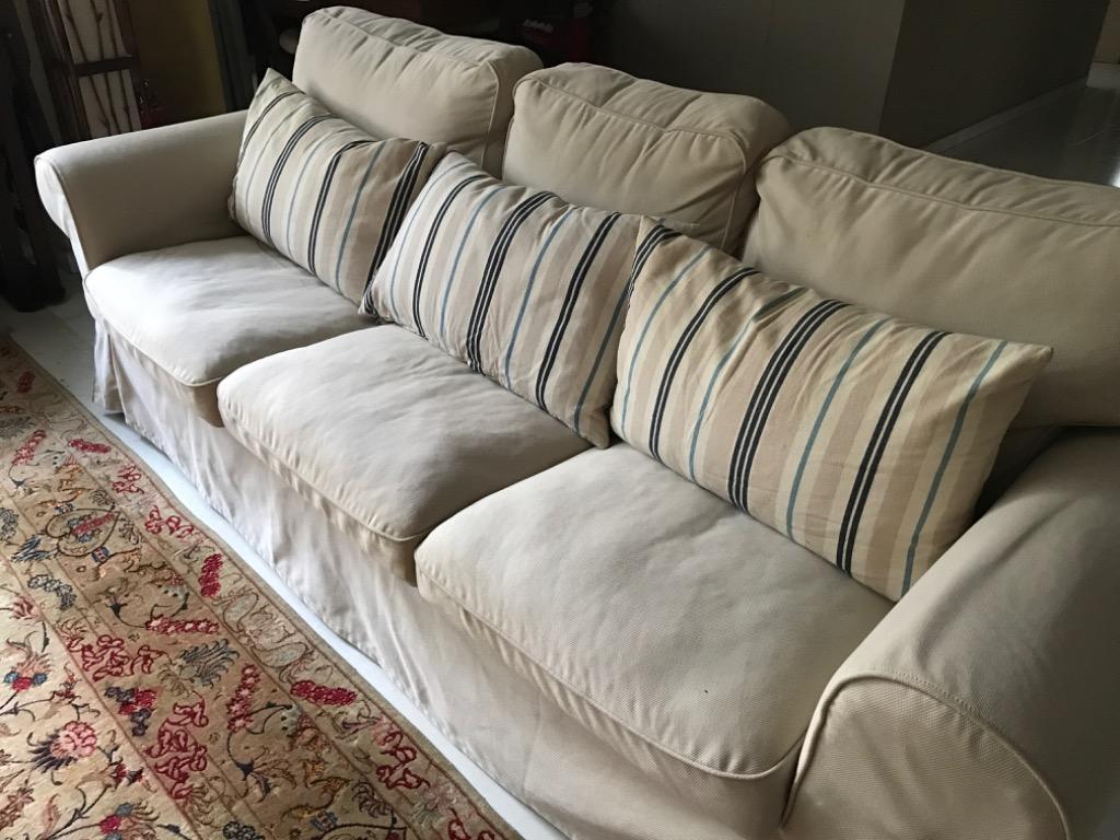 EKTORP 3Seater Sofa (Hallarp beige), Furniture & Home Living