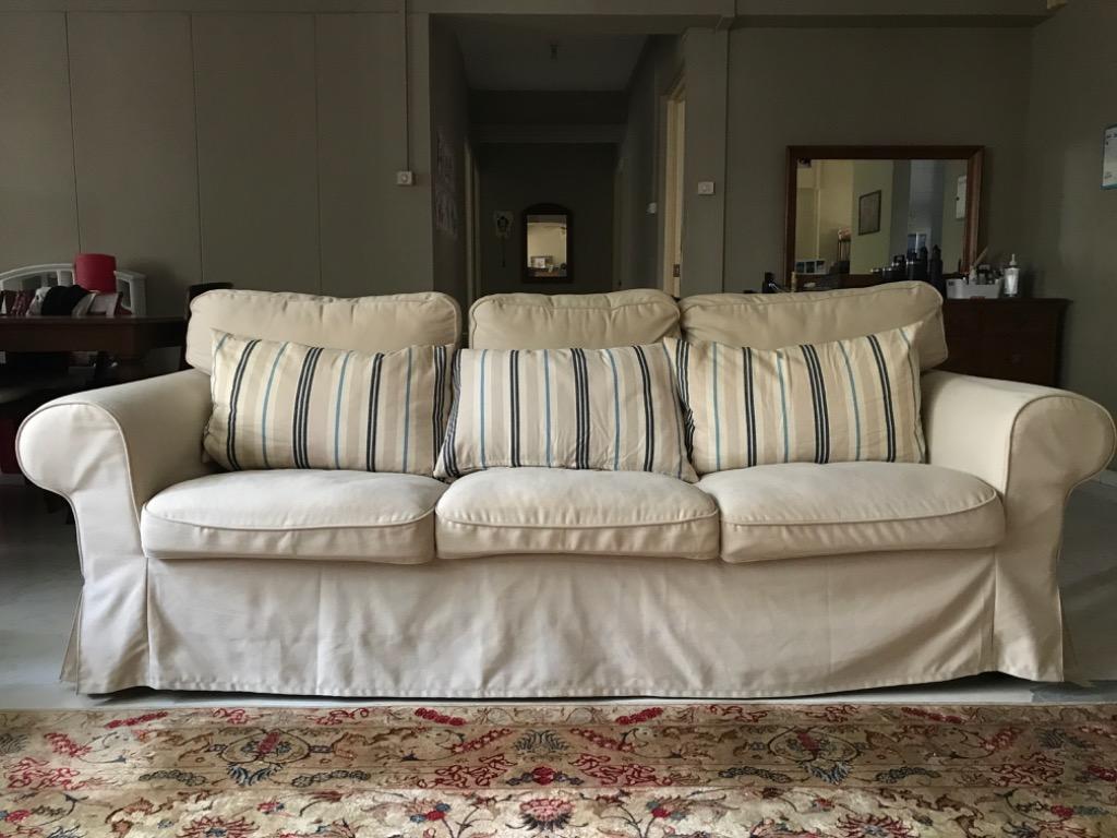 EKTORP 3Seater Sofa (Hallarp beige), Furniture & Home Living