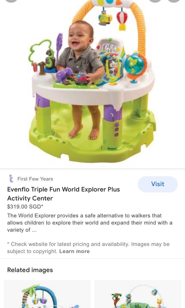 Evenflo Triple Fun World Explorer Plus Activity Center Babies