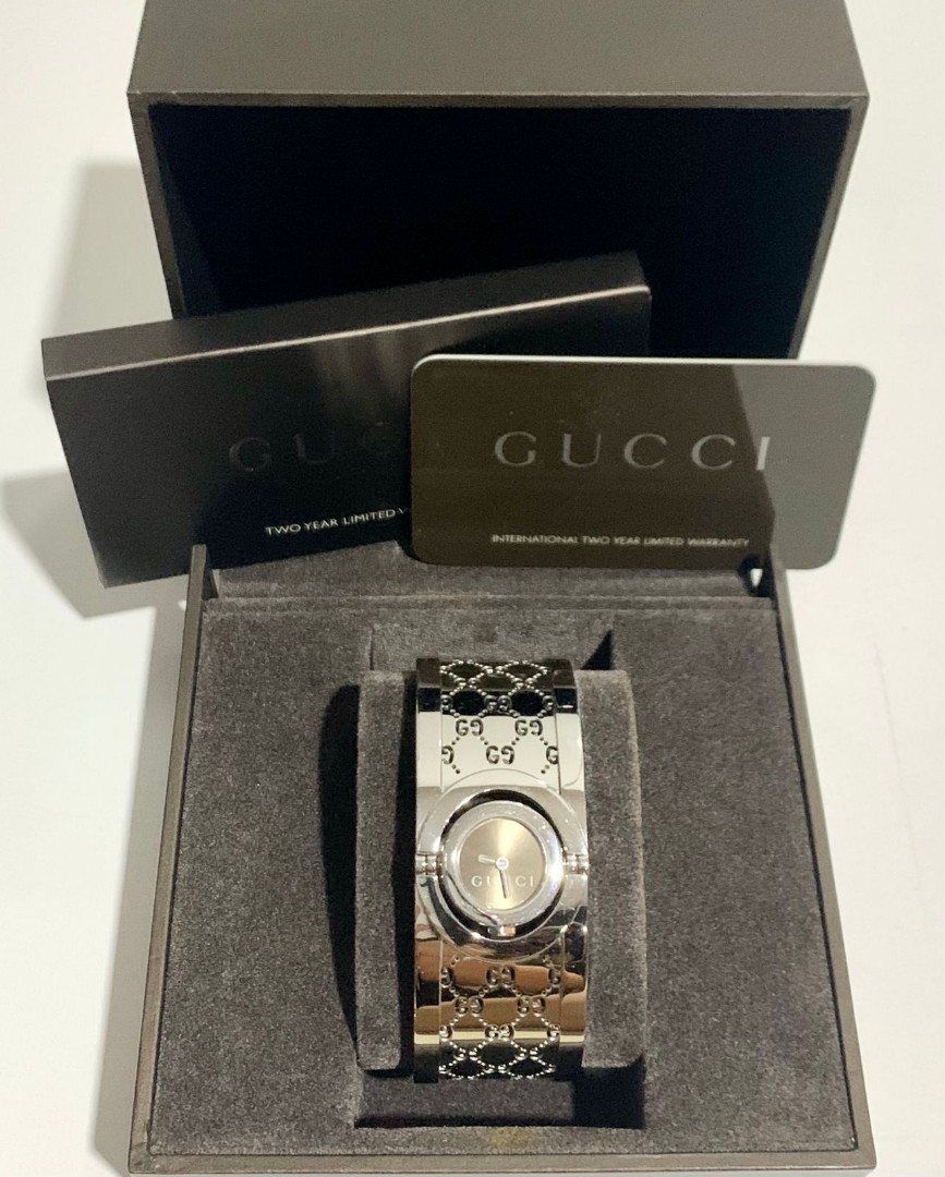 gucci twirl watch brown