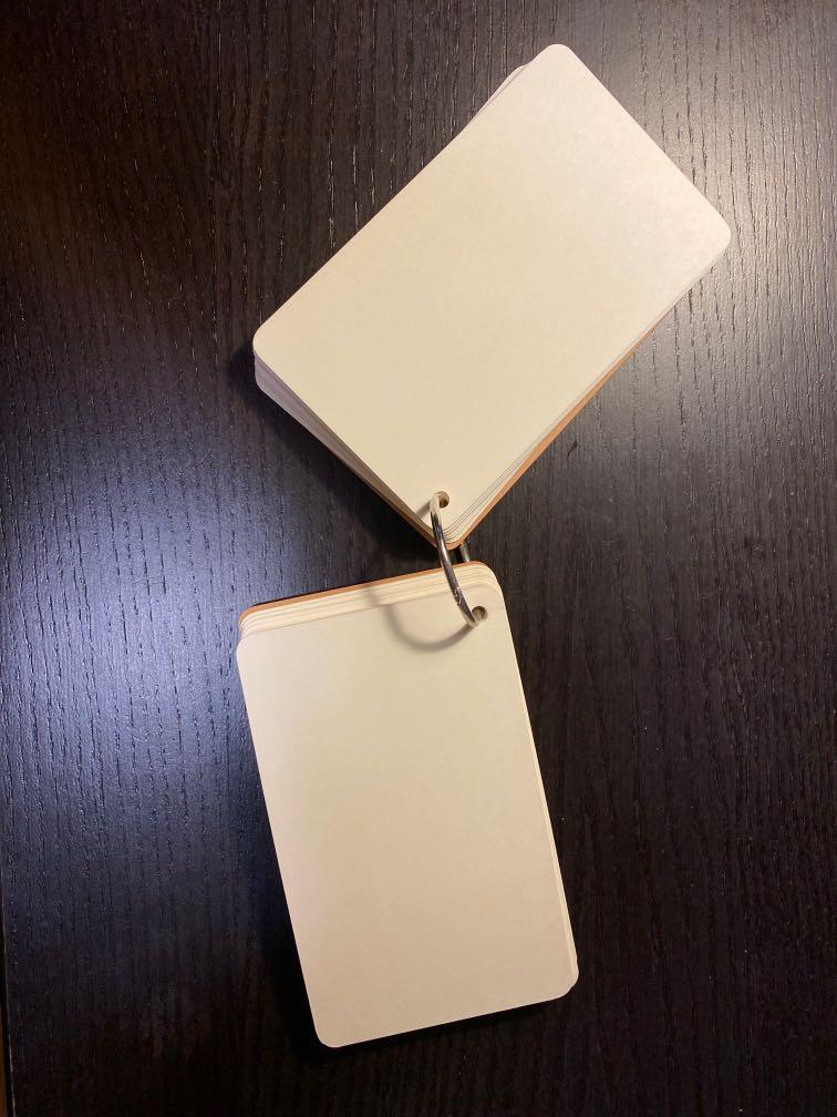 空白硬卡紙/flashcard/notes/ 辯論/學習卡/記憶卡/提示卡/présentation memo, 其他, 其他 - Carousell