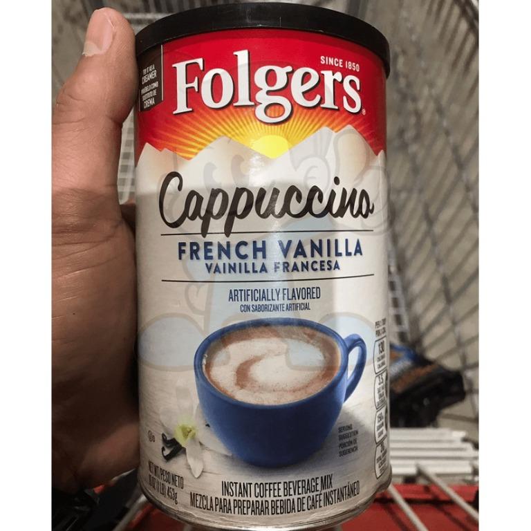 Folgers Cappuccino French Vanilla, 453g, Food & Drinks, Beverages on
