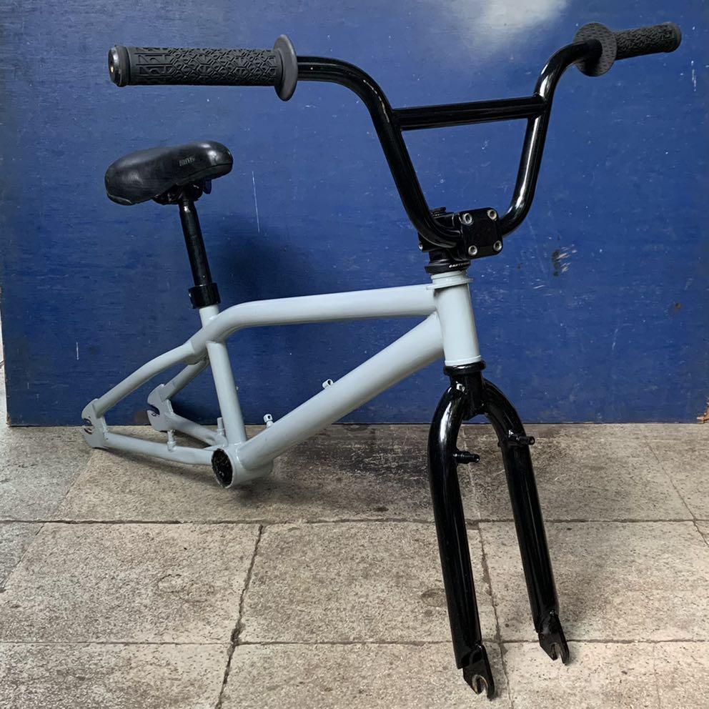 Frame set sepeda bmx haro backtrail x1 plus fork stem stang dan jok