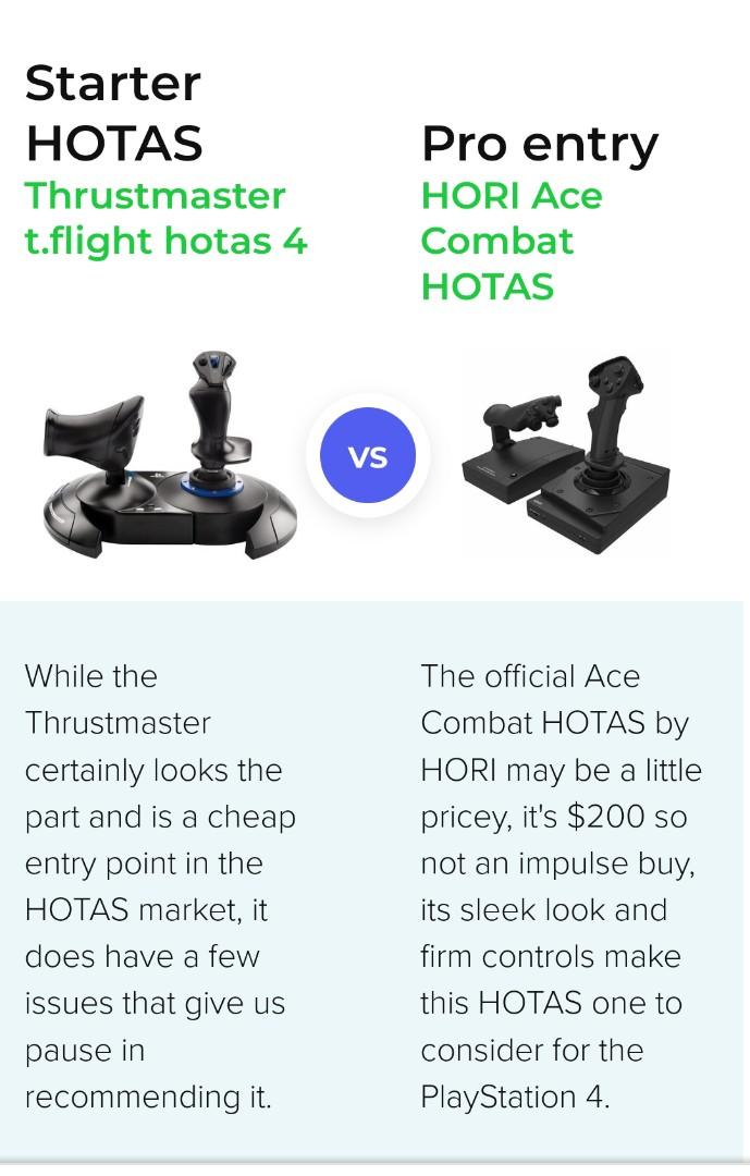 Free Delivery PS4 PSVR PLAYSTATION VR ACE COMBAT 7 Experience HORI HOTAS tag Thrustmaster 4 Logitech G29