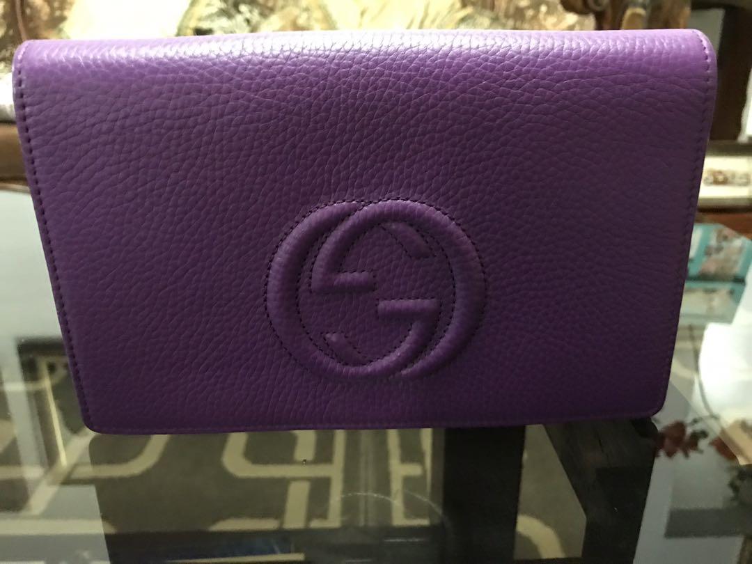 Gucci Leather Clutch Bag Luxury Bags Wallets on Carousell