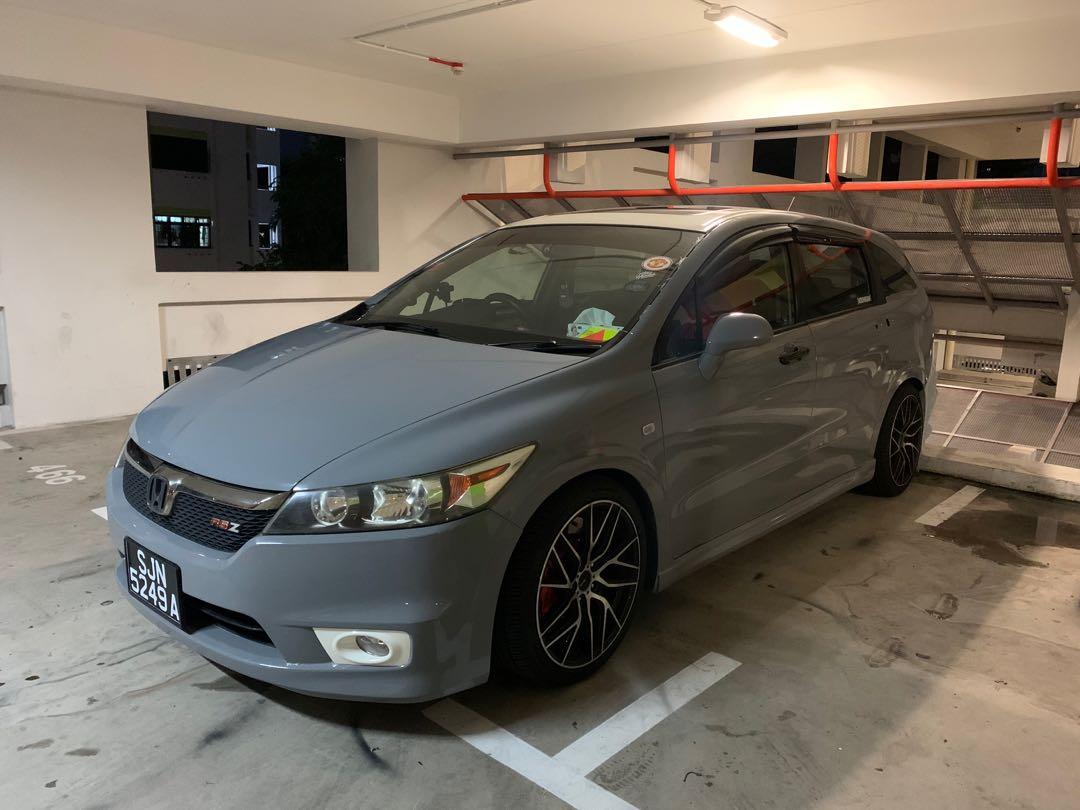 Honda stream vinyl wrap full colour change full wrap nardo grey 