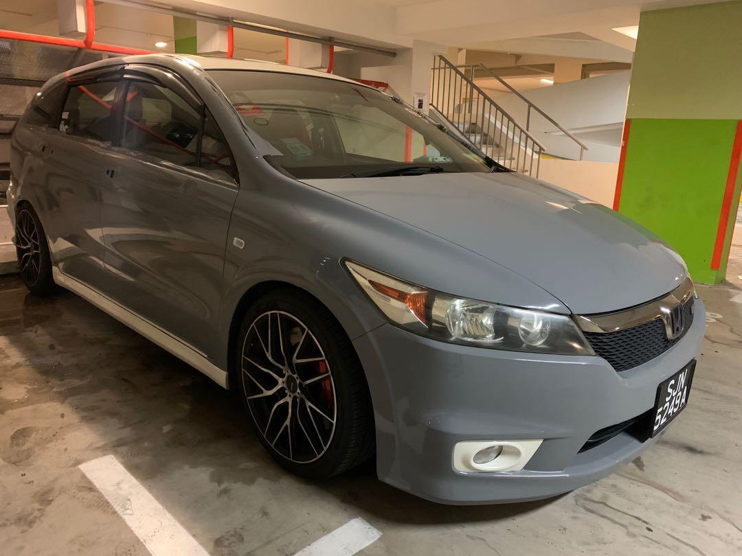 Honda stream vinyl wrap full colour change full wrap nardo grey 