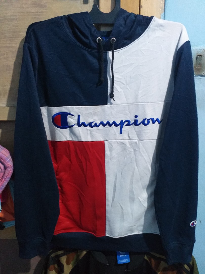 champion three color hoodie