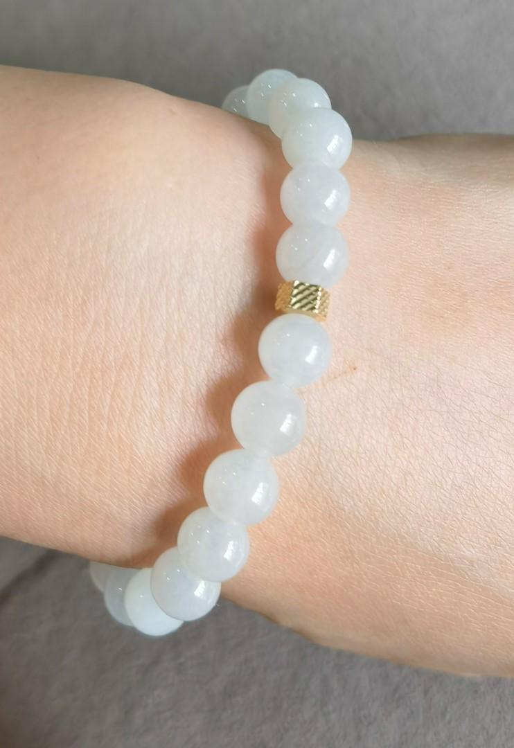 Icy white jade bracelets