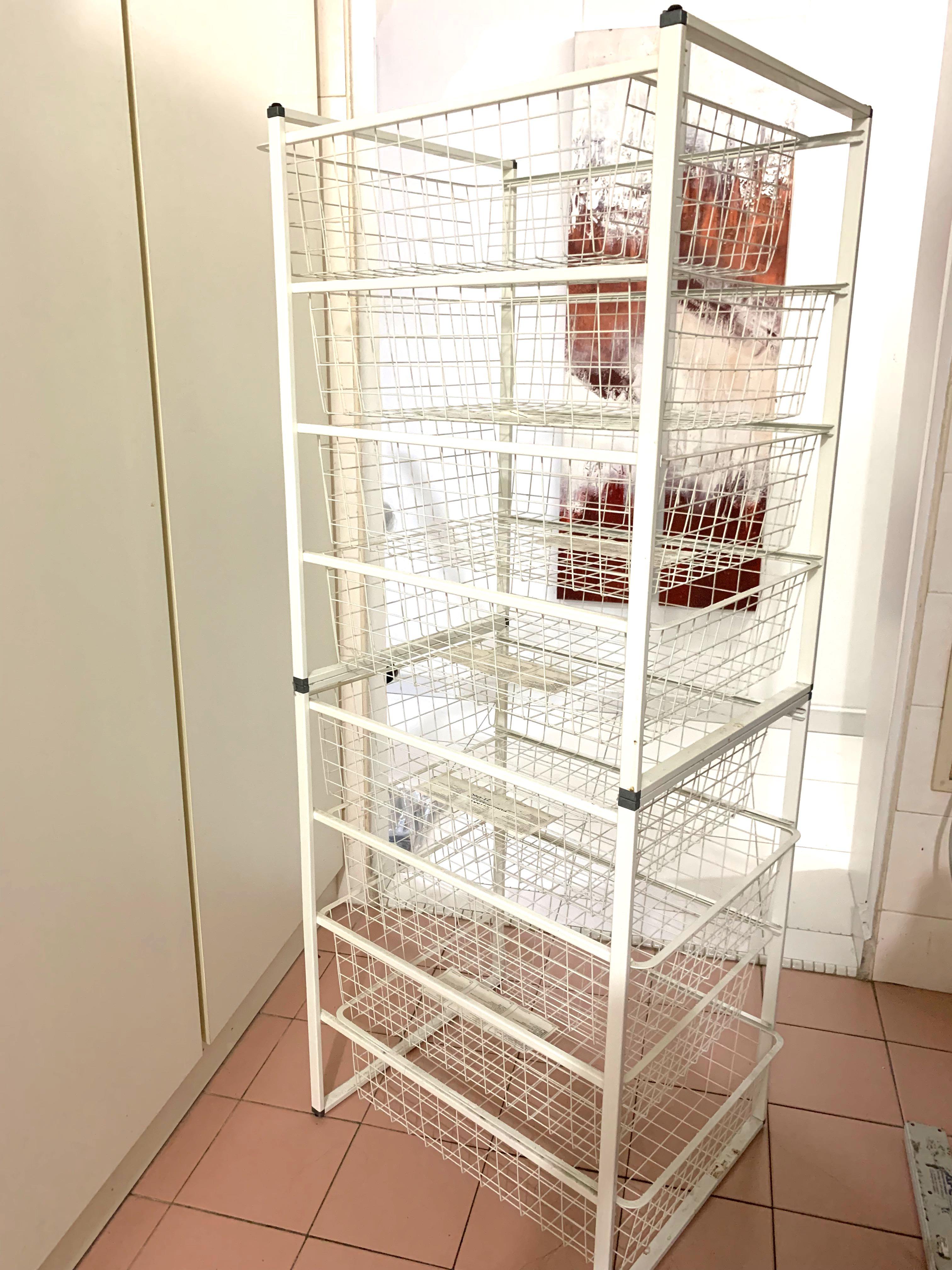 IKEA metal rack, Furniture & Home Living, Furniture, Shelves,