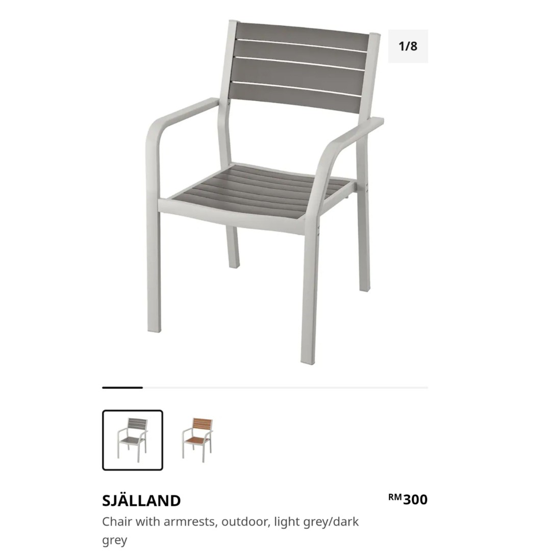 Ikea Sjalland Chair With Armrests Garden Outdoor Patio Balcony Sjalland Home Furniture Furniture On Carousell
