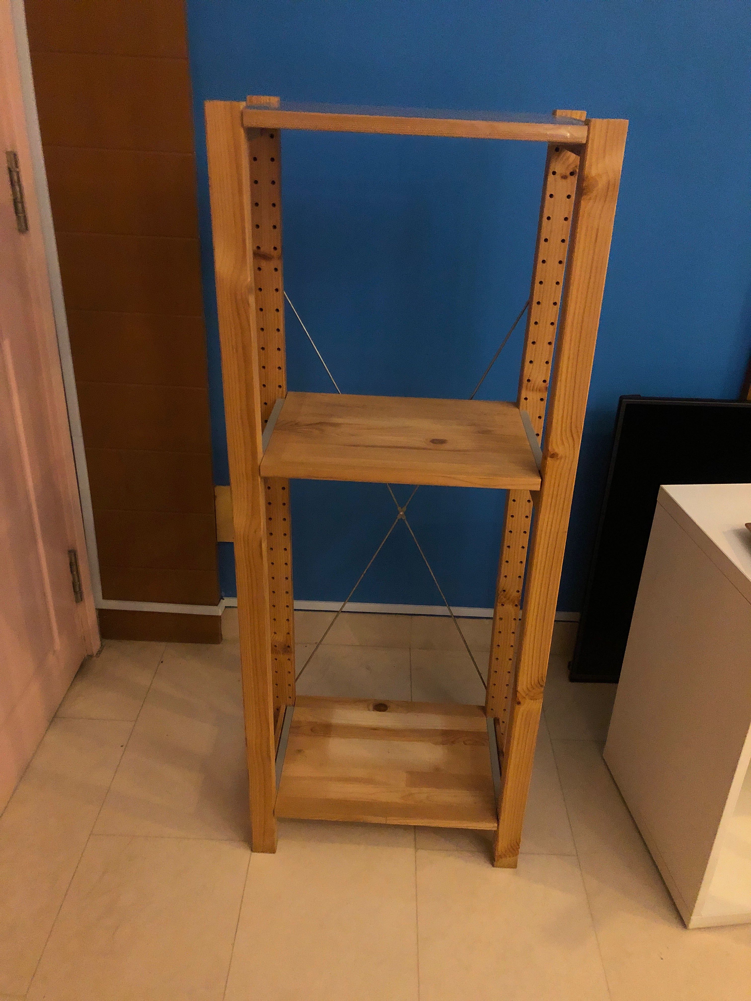 Ikea wooden rack, Furniture & Home Living, Furniture, Shelves,