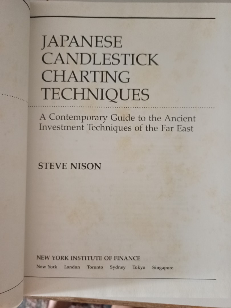 Japanese Candlestick Charting Techniques by Steve Nison, Hobbies & Toys