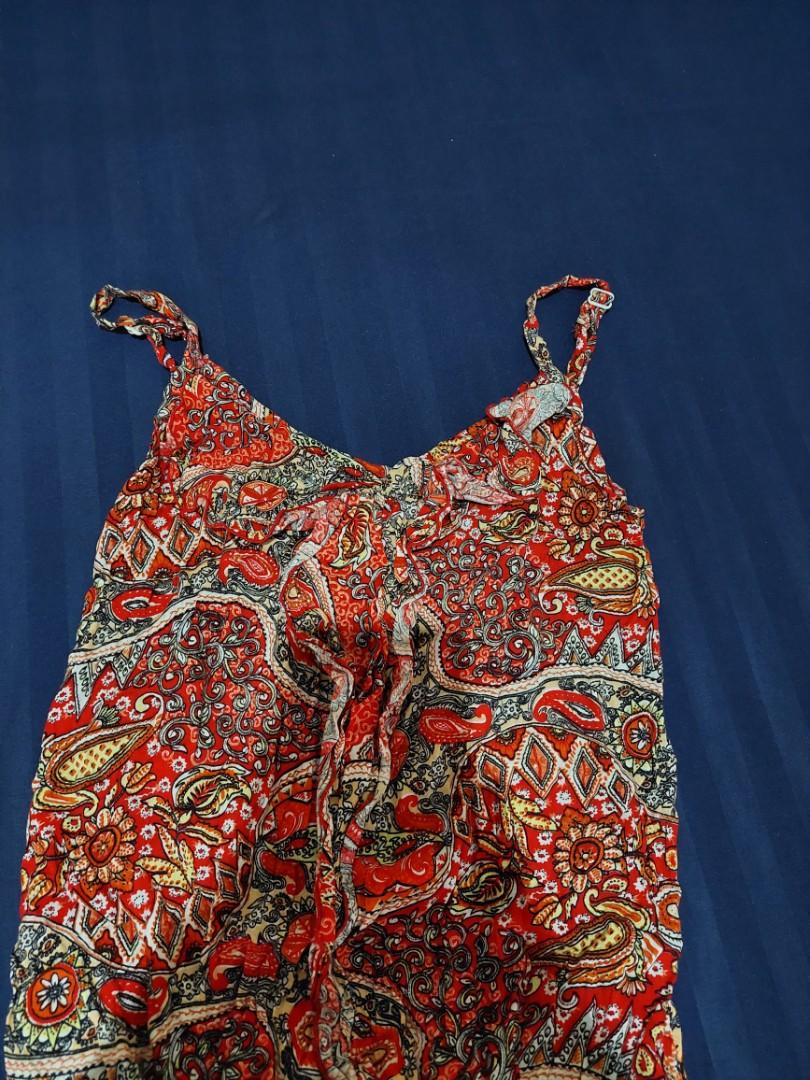 Jumpsuit V cut, Fesyen Wanita, Pakaian 