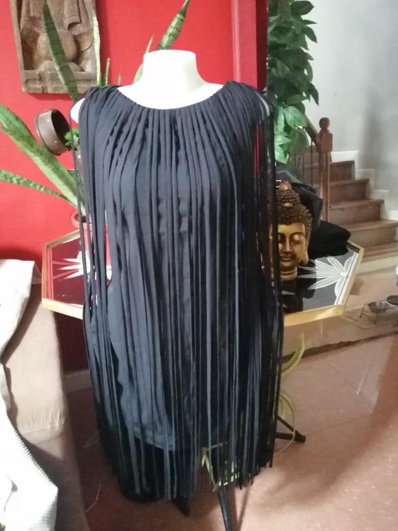 Kate moss topshop fringe dress top