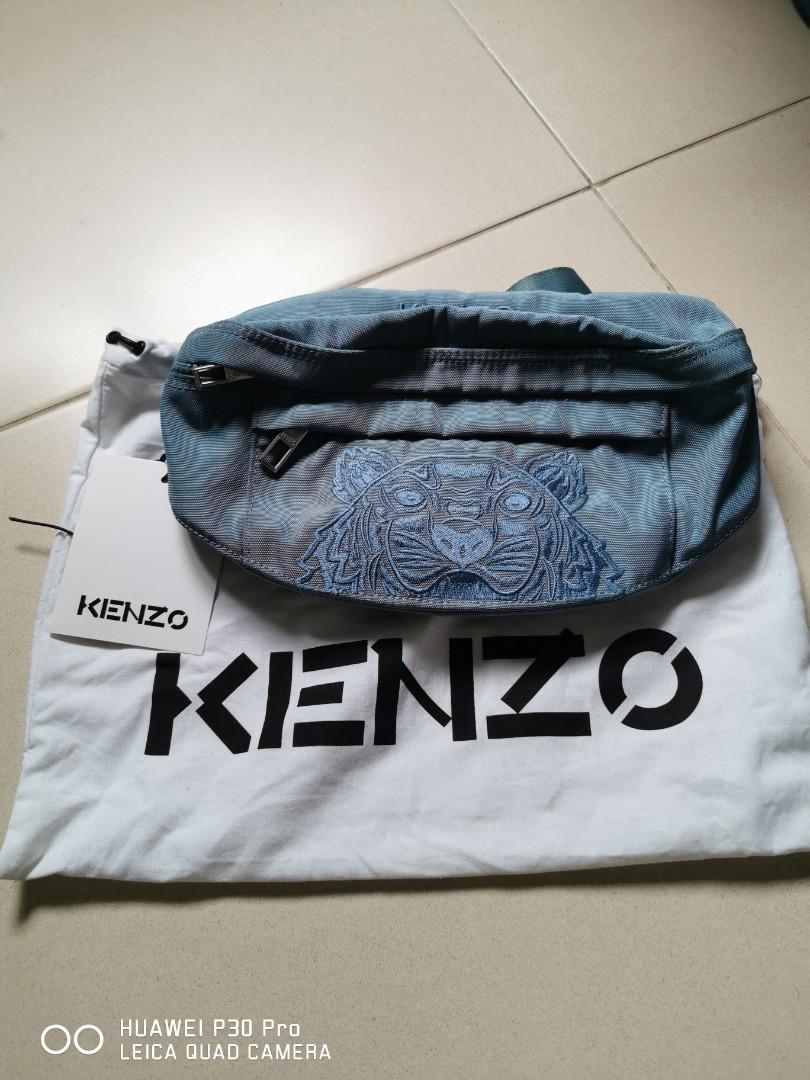 Kenzo Tiger Embroidery bum bag glacier, Men's Fashion, Bags, Sling Bags