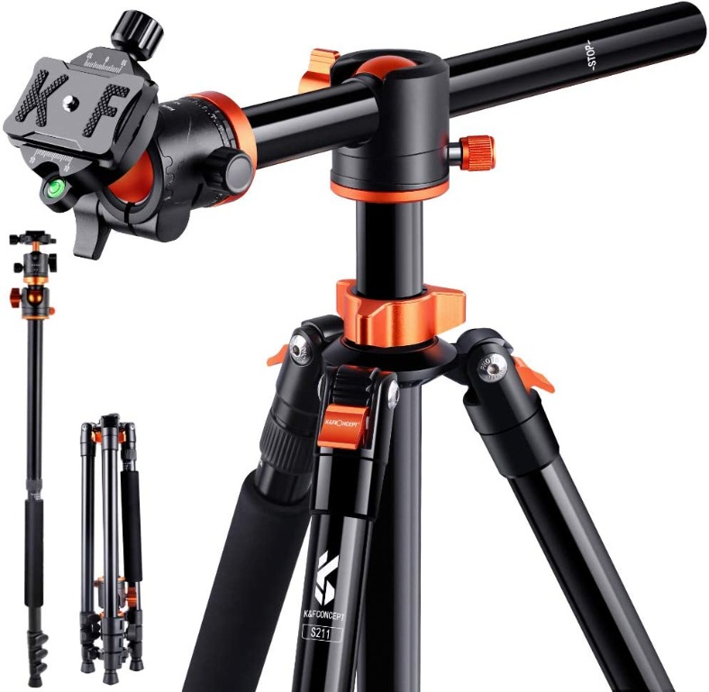 K&F Concept S211 Tripod with Tranverse Center Column Aluminium with