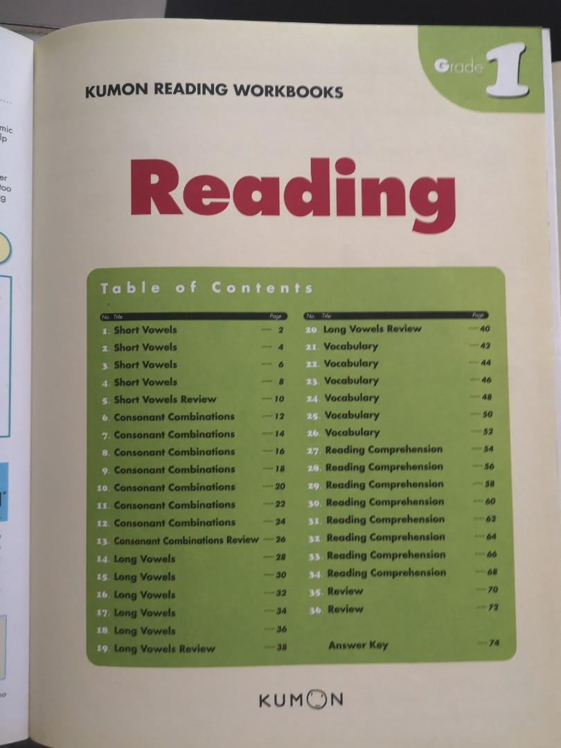 Kumon reading grade 1, 3, 4, 5, 6, Hobbies & Toys, Books & Magazines, Assessment Books on Carousell