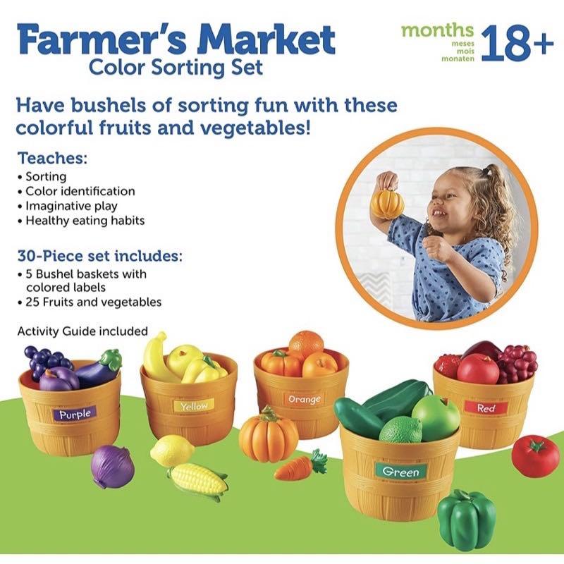 Learning Resources Farmers Market Color Sorting Set (30 Pcs) Little