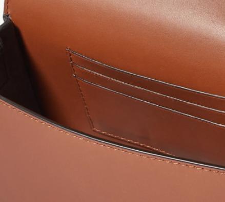 Loewe Heel Duo Two-tone Leather Shoulder Bag in Brown