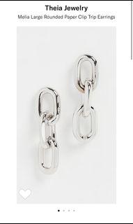 Meia Large Rounded Paper Clip Trip Earrings