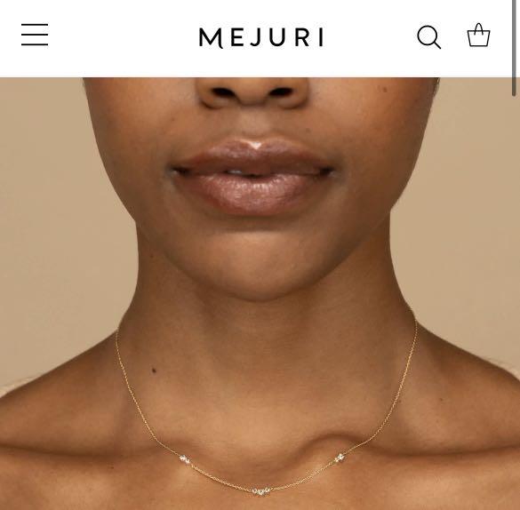 Mejuri Floating Sapphire Necklace