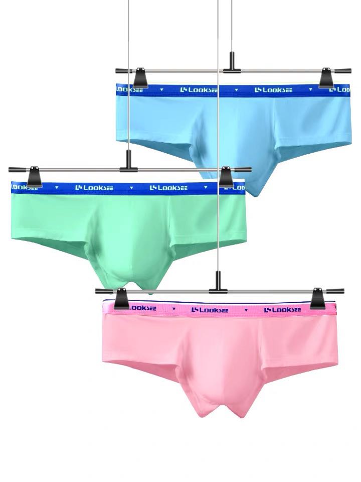 4pc pack Men Butt Lifting Brief Mini Trunk Thong Underwear, Men's