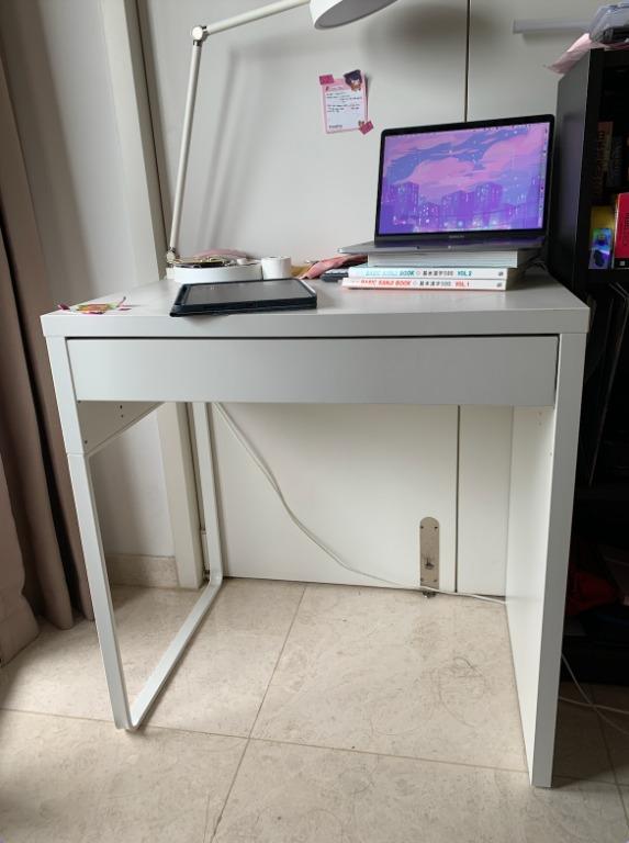 Micke IKEA study table, white, Furniture & Home Living, Furniture
