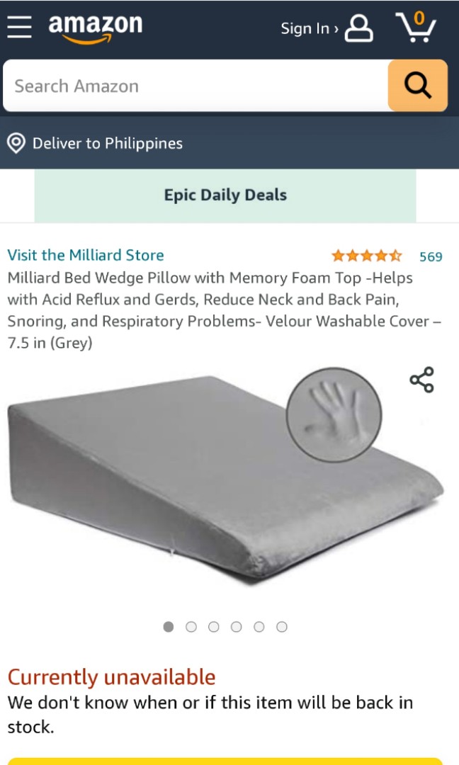 Milliard Wedge Velvet Pillow, Furniture & Home Living, Bedding & Towels