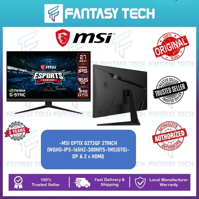 MSI 27 FHD IPS Nvidia G-Sync Gaming Monitor Optix G273