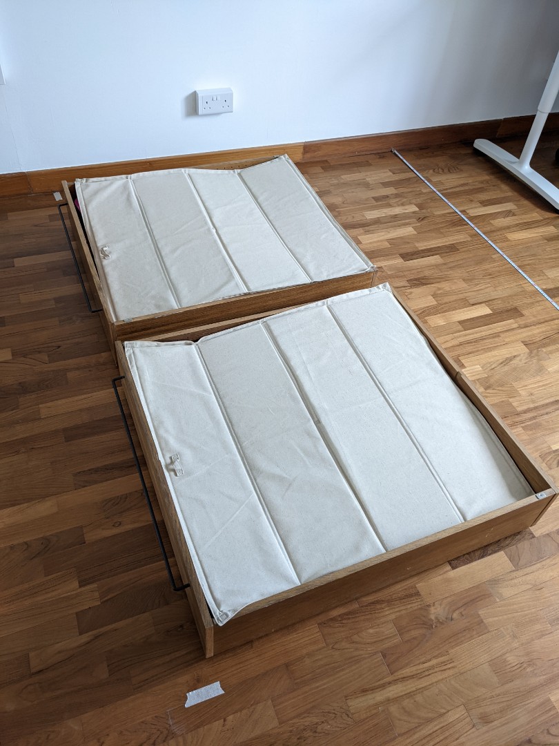 Muji underbed storage (with rollers), Furniture & Home Living, Home Improvement & Organisation