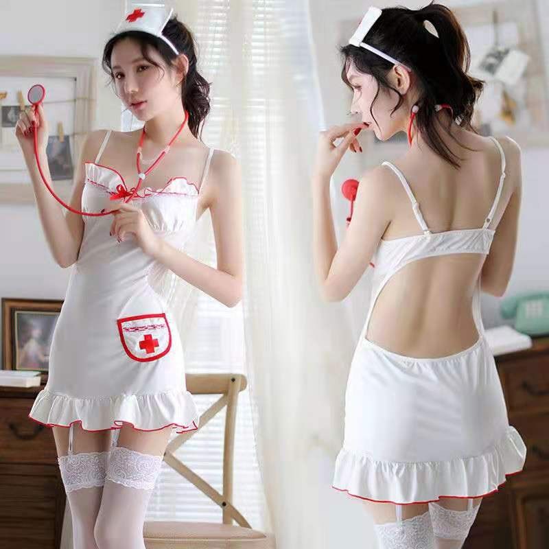 Nurse Costume Nurse Cosplay Nightwear Sexy Lingerie Sexy Wear Dress