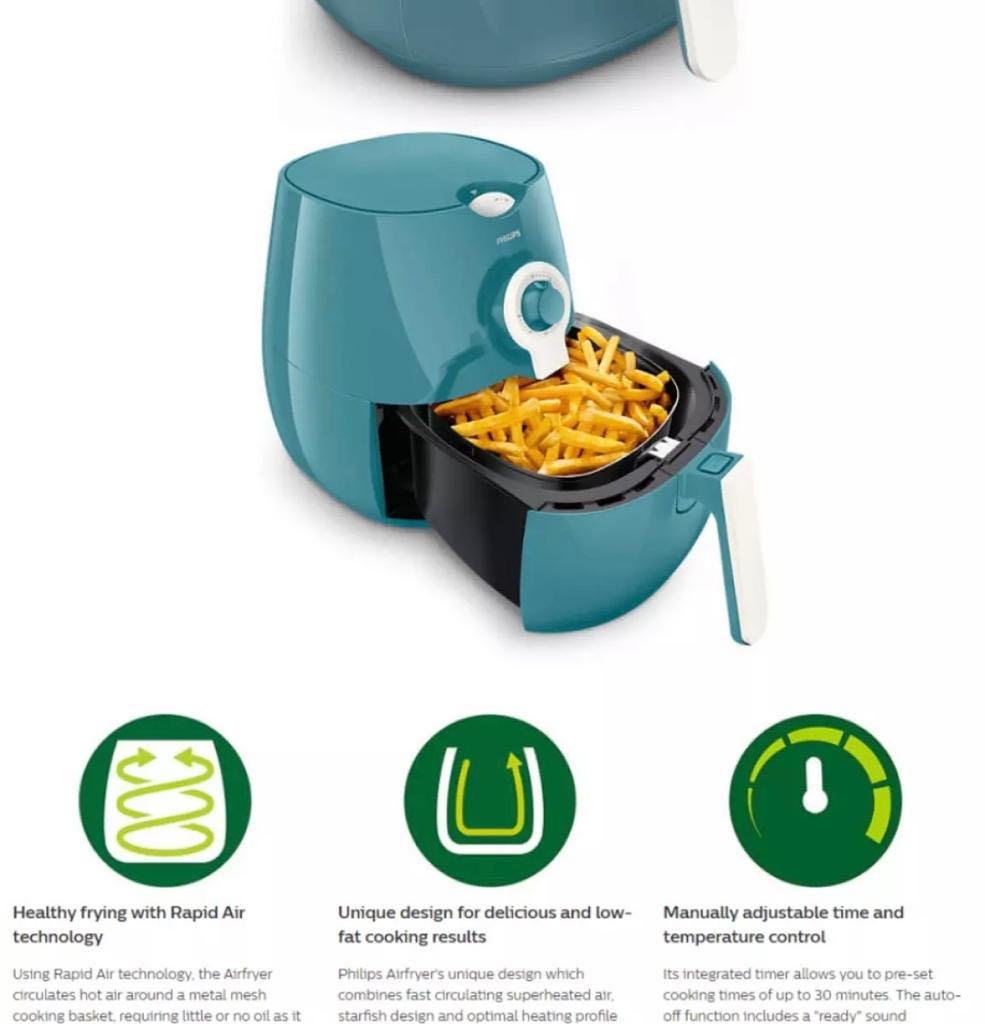 Philips HD9218 Airfryer Misty Dawn (HD9218/31), TV & Home Appliances