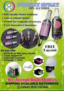 POCKET SPRAY ALCOHOL